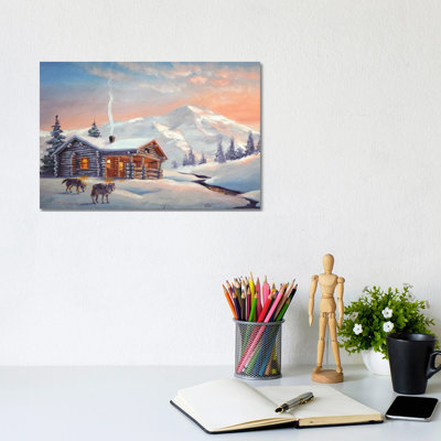 Wolves By The Cabin by D. "Rusty" Rust - Gallery-Wrapped Canvas Giclée on Canvas