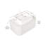 Meuble-lavabo avec lavabo rectangulaire en céramique blanche et comptoir en pierre frittée-911877696
