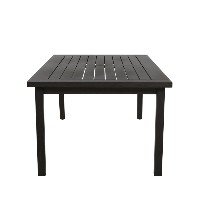 Club Aluminum Outdoor Dining Table, Mahogany