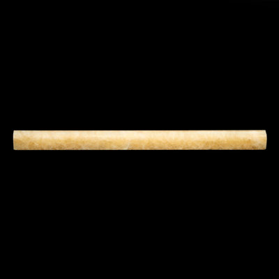 12" x 0.75" Polished Marble Pencil Liner Tile Trim (Set of 12)