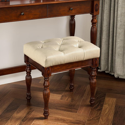 Solid Wood Accent  Piano Stool