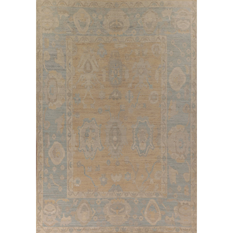 Vegetable Dye Oushak Turkish Large Rug 10