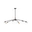 Atera 6 - Light Steel Dimmable Sputnik Modern Linear Chandelier-1164041083-1187045859