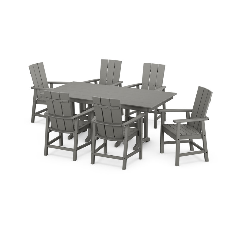 Ensemble repas 7 pièces POLYWOOD x Sol 72 Westwick, Gris ardoise
