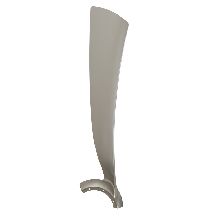 Wrap Custom 64 inch Indoor/Outdoor Ceiling Fan Blade Set of 3 - Brushed Nickel, Brushed Nickel, 3.54" H x 32" W x 8.86" D