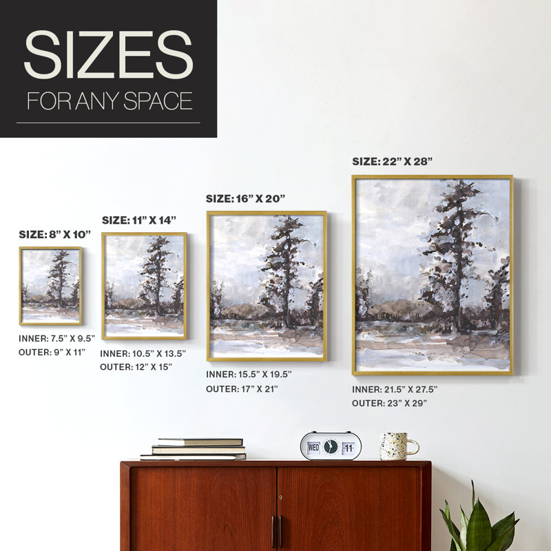 «Vintage Tree Moment II», reproduction encadrée - bois massif, H 10 po x l 8 po