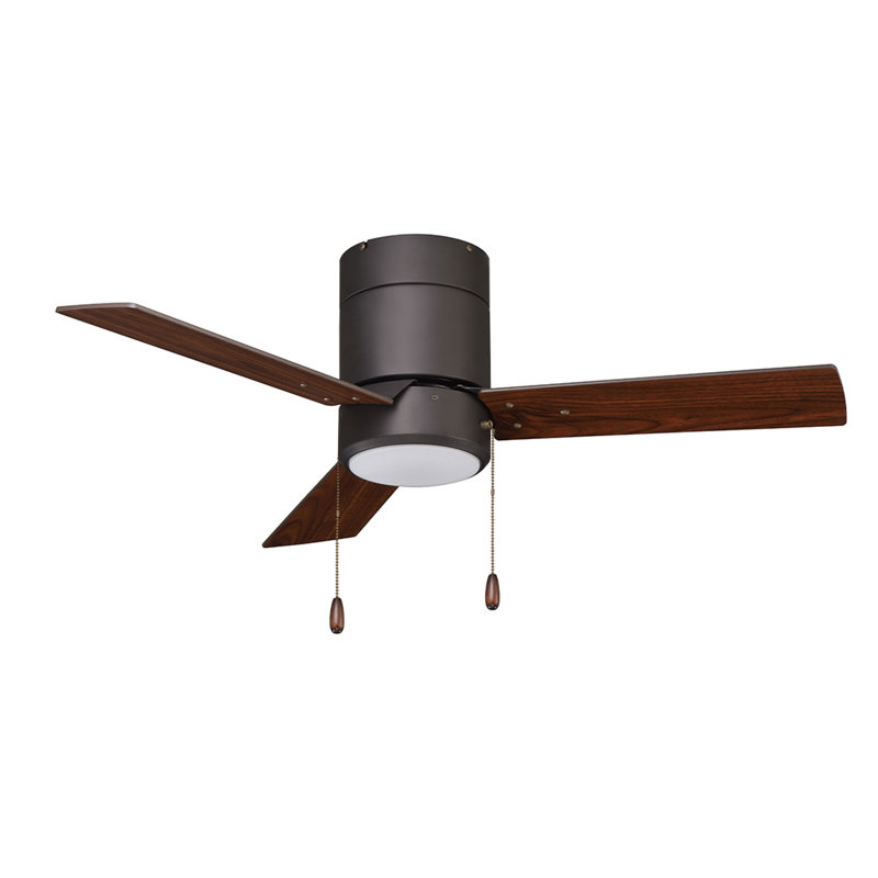 Ventilateur de plafond d'intérieur 3 pales Hodson, Bronze frotté à l'huile, Bois brun, 189