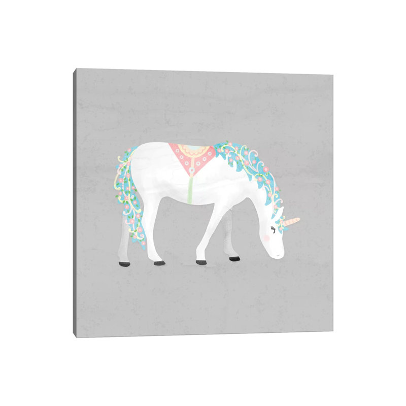 Unicorn Pastel III 1 Piece Wrapped Canvas Wall Art, 45.72 cm H x 45.72 cm W x 3.175 cm D