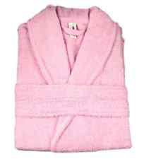Gender Neutral Mid-Calf Bathrobe with Pockets, Pink