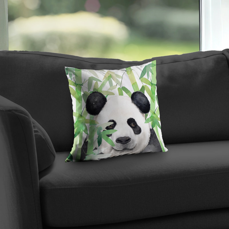 Hidden Panda in Bamboo - Botanical Bedroom – Throw Pillow Cover Only, Double-Sided Print, Insert Not Included