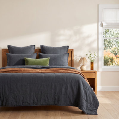 Ione Cotton Canvas Coverlet Set