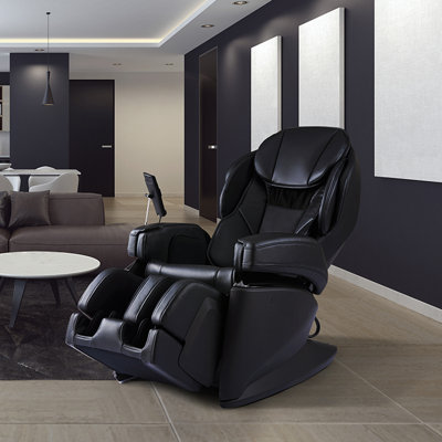 Synca Wellness Faux Leather Heated Massage Chair with Ottoman