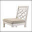 Ensemble de 2 chaises contemporaines larges en tissu avec coussin Havanna