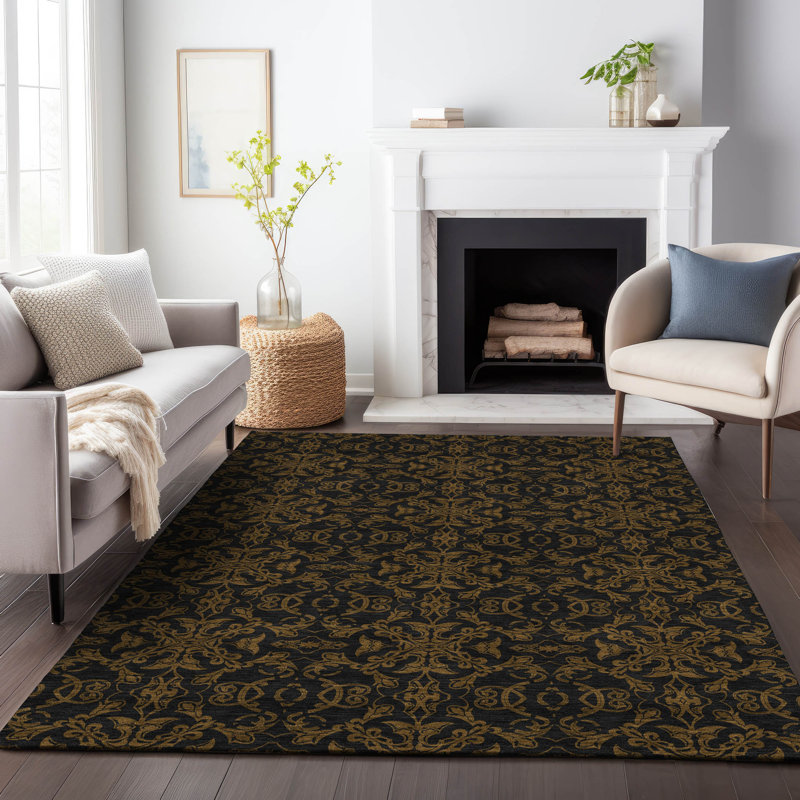 Mahaney Washable Oriental Indoor / Outdoor Rug, Rectangle 3' x 5'