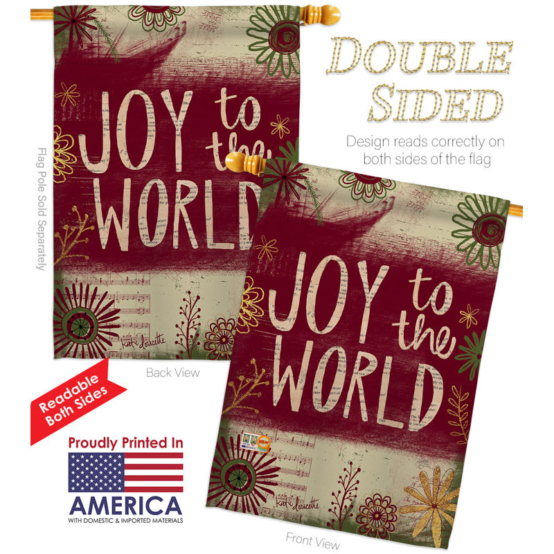 Drapeau de maison à 2 côtés en polyester / mélange de polyester 40 x 28 po