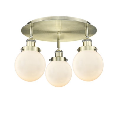 Alphonsa Glass Flush Mount