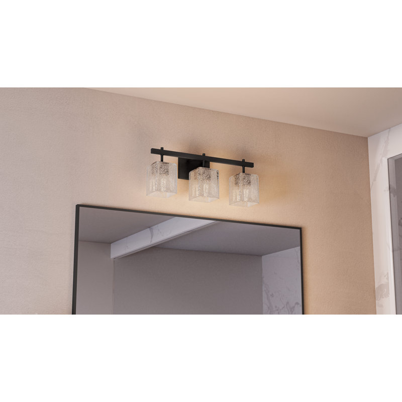 Luminaire de salle de bain Allisen, Noir mat