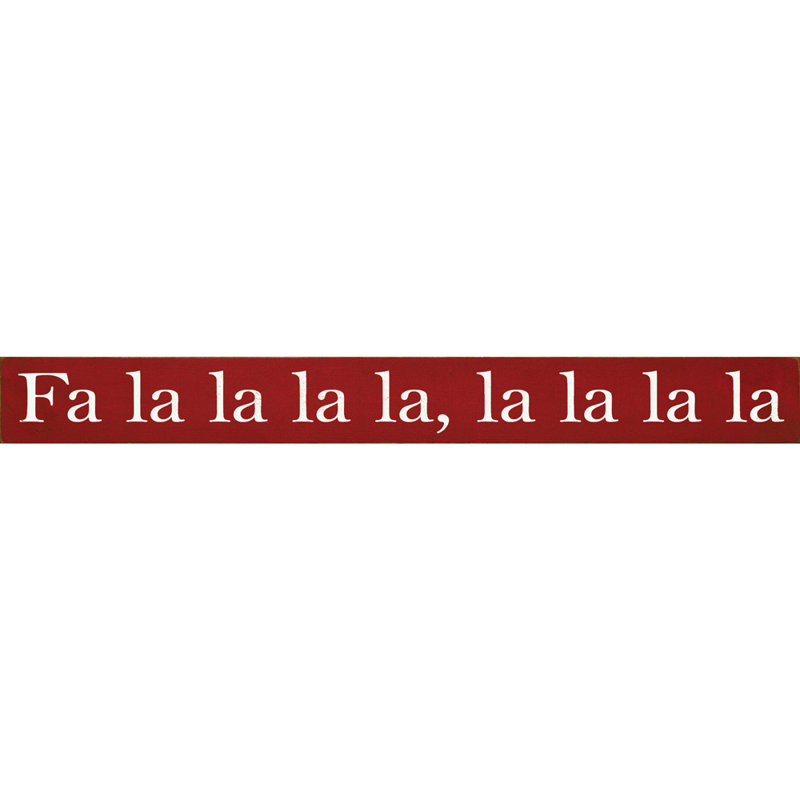 « fa la la la », plaque d’art textuel