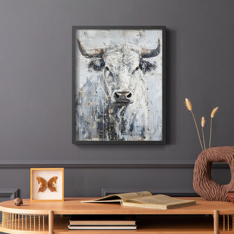 ANIMALS Series CXXIX  -Premium Framed Print -Ready to Hang - No Nails Required, 11" H x 9" W, Black