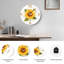 Horloge murale moderne en verre Tournesol (1) - 61 cm