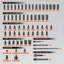 Impact Sockets Set 130PCS 6-Point 3/8" & 1.3 cm Drive Bit Ratchet Tool Kit