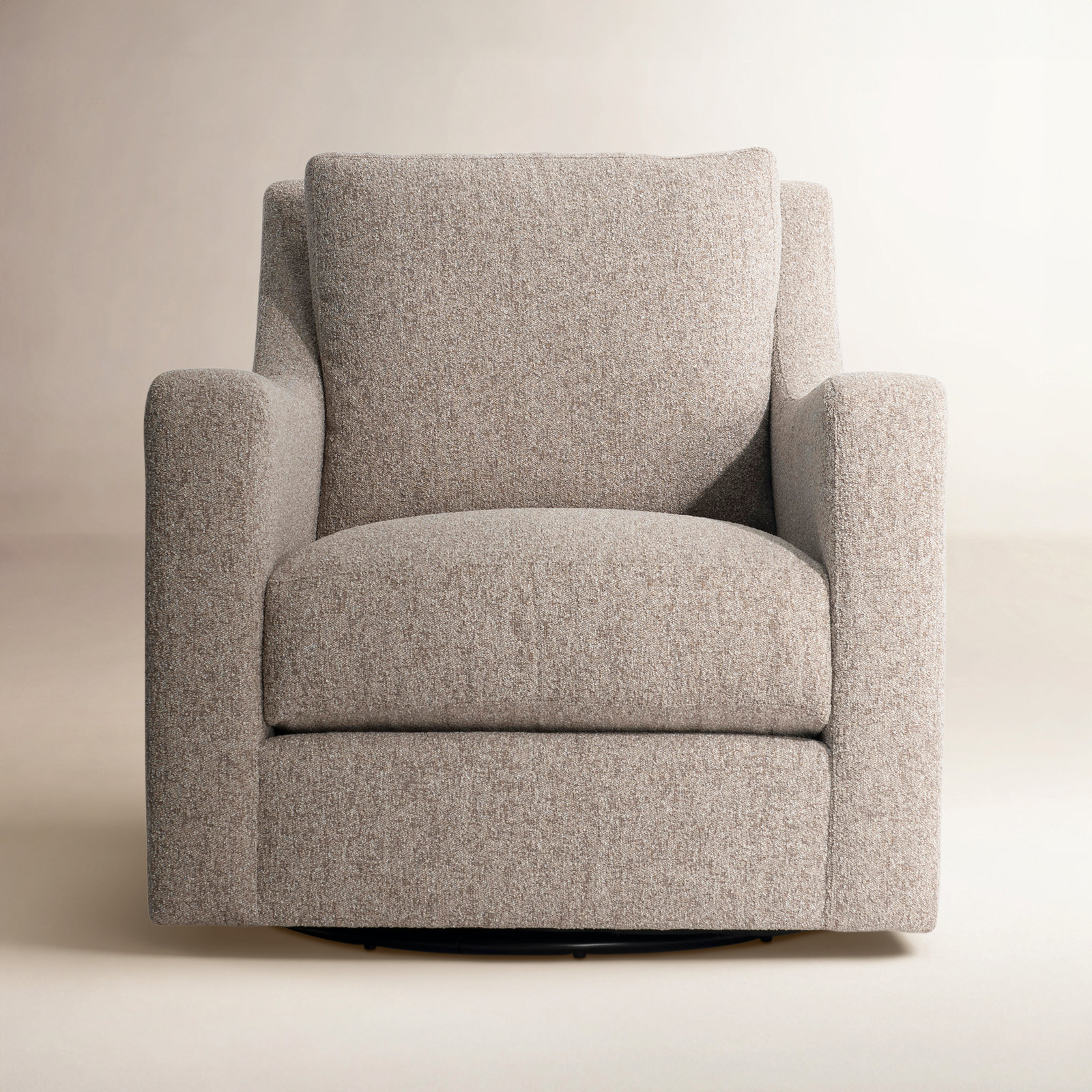 Bernhardt Plush Swivel Armchair