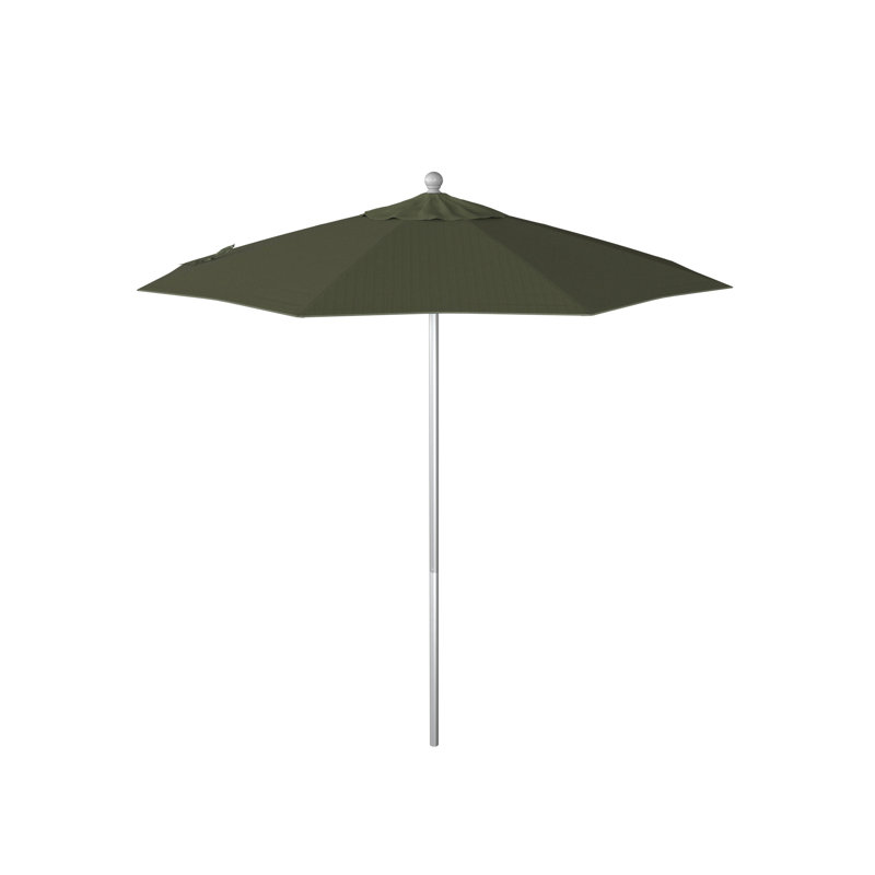 Parasol de marché 90 po Nakeira, Rouge - oléfine, Argent anodisé