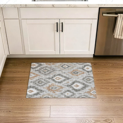Tapis Chantille ACN3073 Ikat lavable à la machine pour intérieur/extérieur