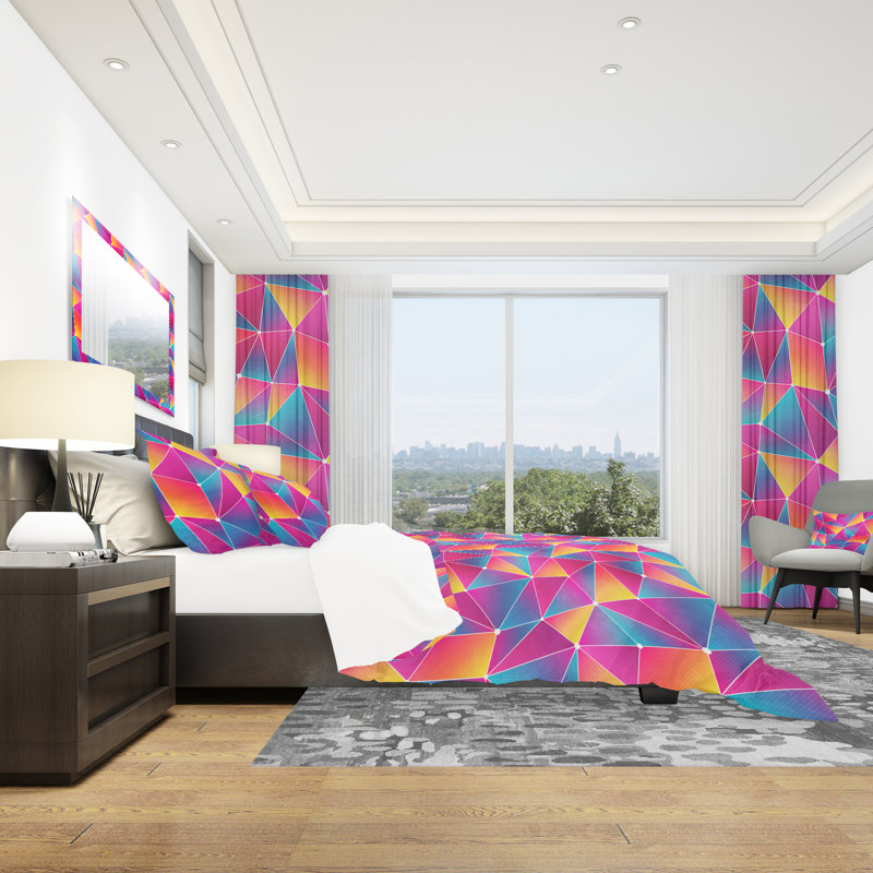 Ensemble de housse de couette moderne, Housse de couette très grand + 2 taies décoratives