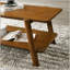 Table basse ronde avec plateau en bois manufacturé