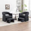 Fauteuil demi-tonneau rembourré avec repose-pieds-738636743