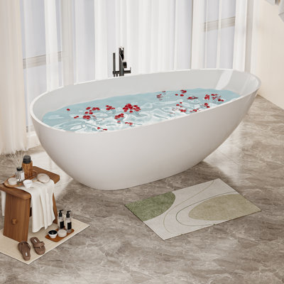 59'' x 31'' Freestanding Solid Surface Bathtub