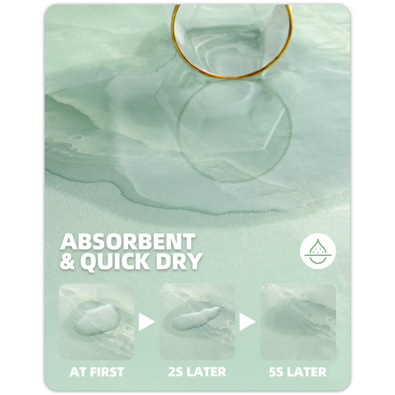 Tapis pour salle de bain, Vert, L 17 po x L 32 po