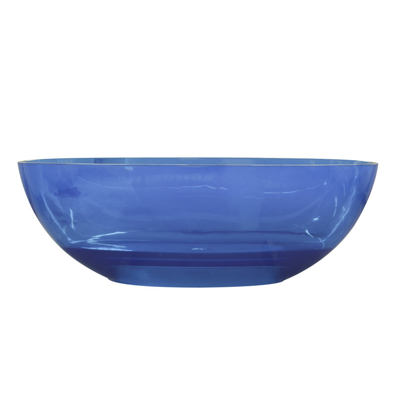 Ischua 64'' x 29.57'' Freestanding Soaking Solid Surface Bathtub
