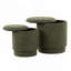 Ensemble de repose-pieds en tissu vert foncé-1276484931