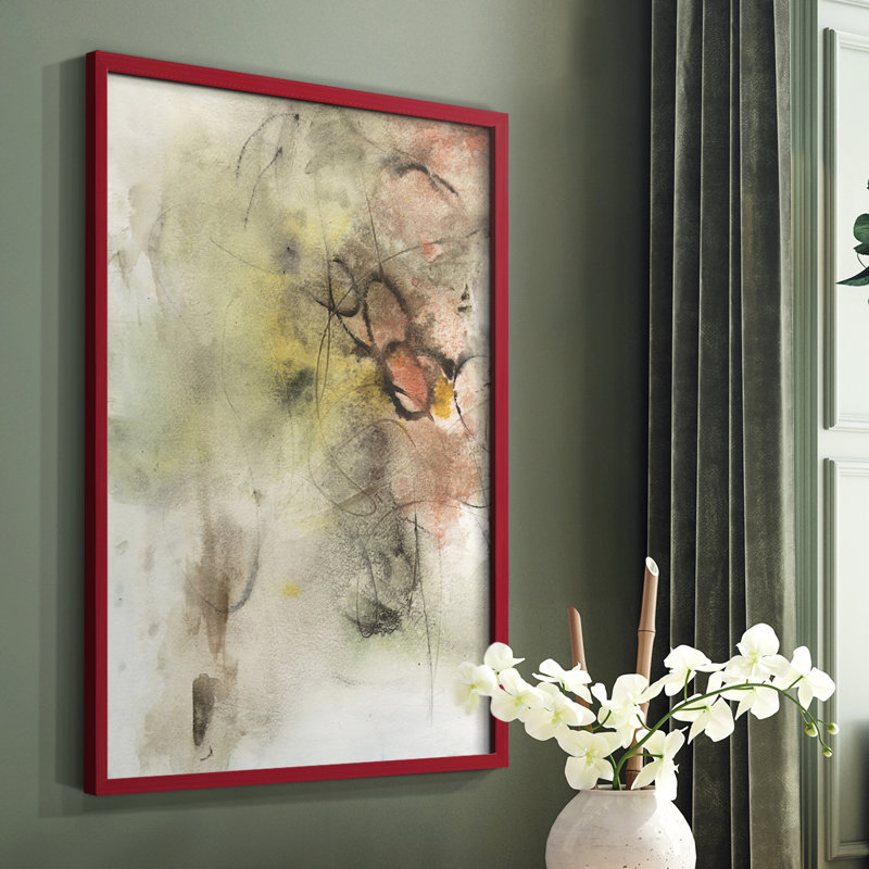 «Soft Inspiration III», reproduction encadrée - bois massif, H 20 po x l 16 po, Cadre simple blanc