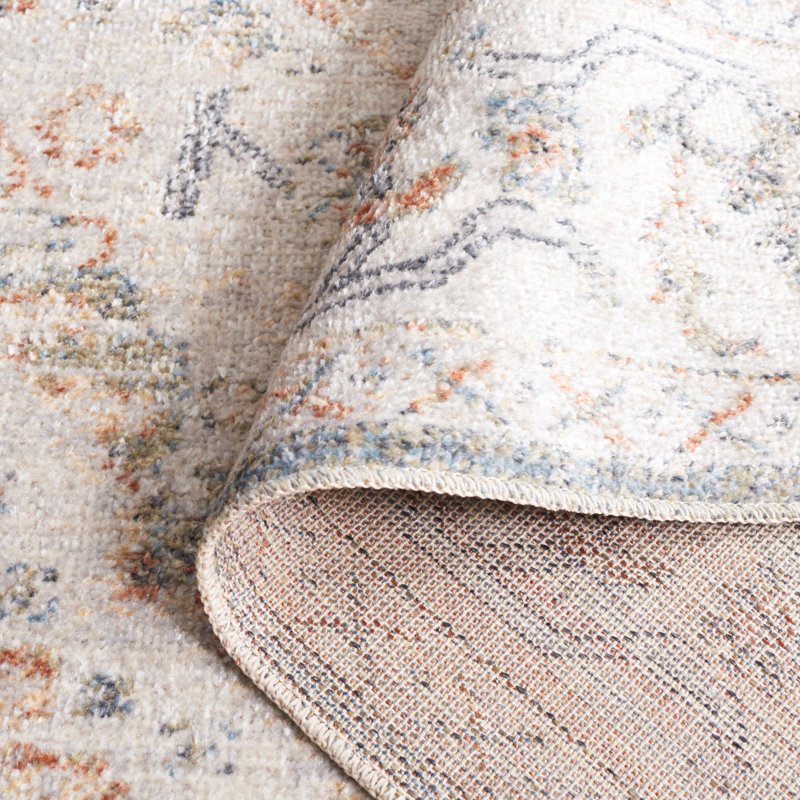 Deseret Performance Machine Washable Oriental Rug, Round 6'7"