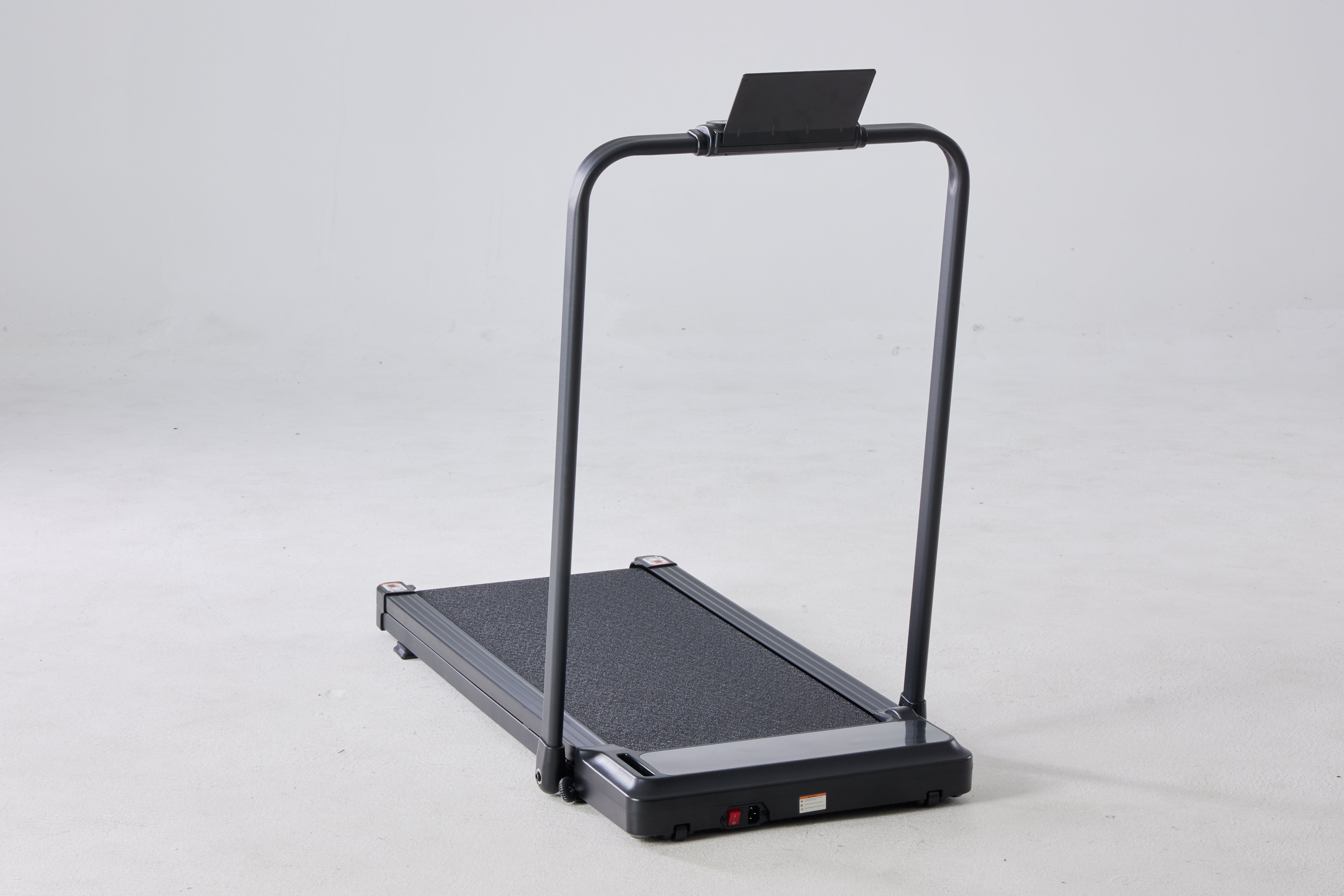 Space-saving Foldable Treadmill with Armrest for Home