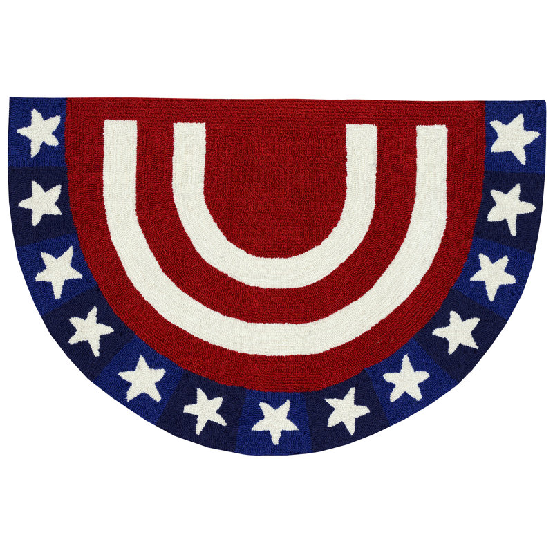 Dallie Polyester Kitchen Mat, Half-Circle 2' x 3'