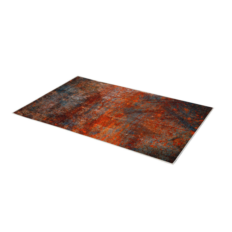 Soft Hall Carpet 2.6 x 4.9 Feet | 100% Polyester, 0.04 in Pile Height | Antibacterial, Non-Slip Underside | Woven with 3D Digital Printing | Machine Washable | Durable & Stylish for Entryways & Living Rooms
