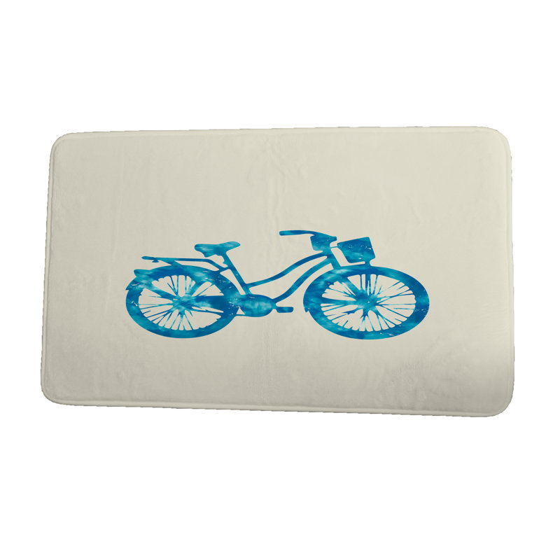 Tapis de bain Life Cycle, bleu, l 21 po x L 34 po