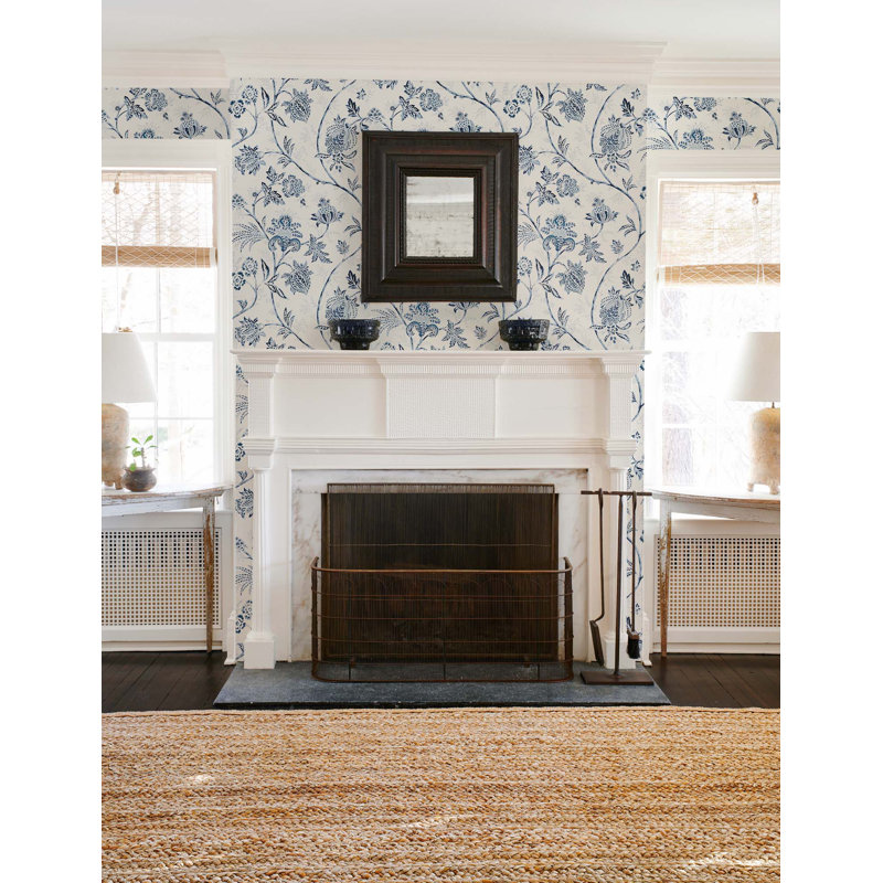 Papier peint Schumacher x Mark D. Sikes, Cobalt