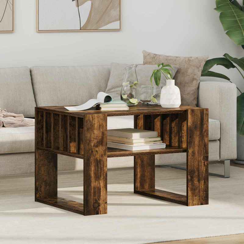 Coffee Table with Storage, 45cm. H x 66cm. L x 49.5cm. W, Smoked Oak