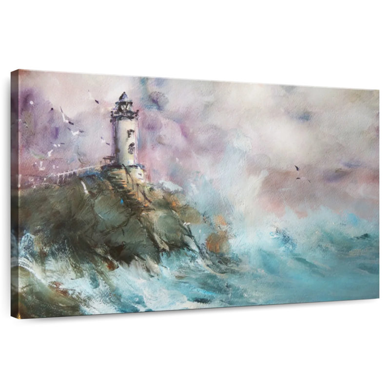 Aletra Cliffside Lighthouse, 34" H x 51" W