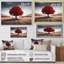 Red And Grey Tree Solitude IV Framed On Canvas Print-1146322901-1146322896