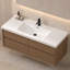 Lavabo de 48 po en résine pour meuble-lavabo, avec lavabo simple encastré rectangulaire, trou de robinet simple, comptoir de meuble-lavabo seulement