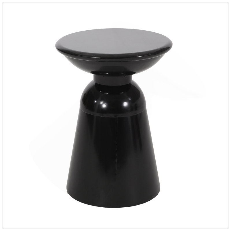 Table de bout d'extérieur en métal - Grand, Noir