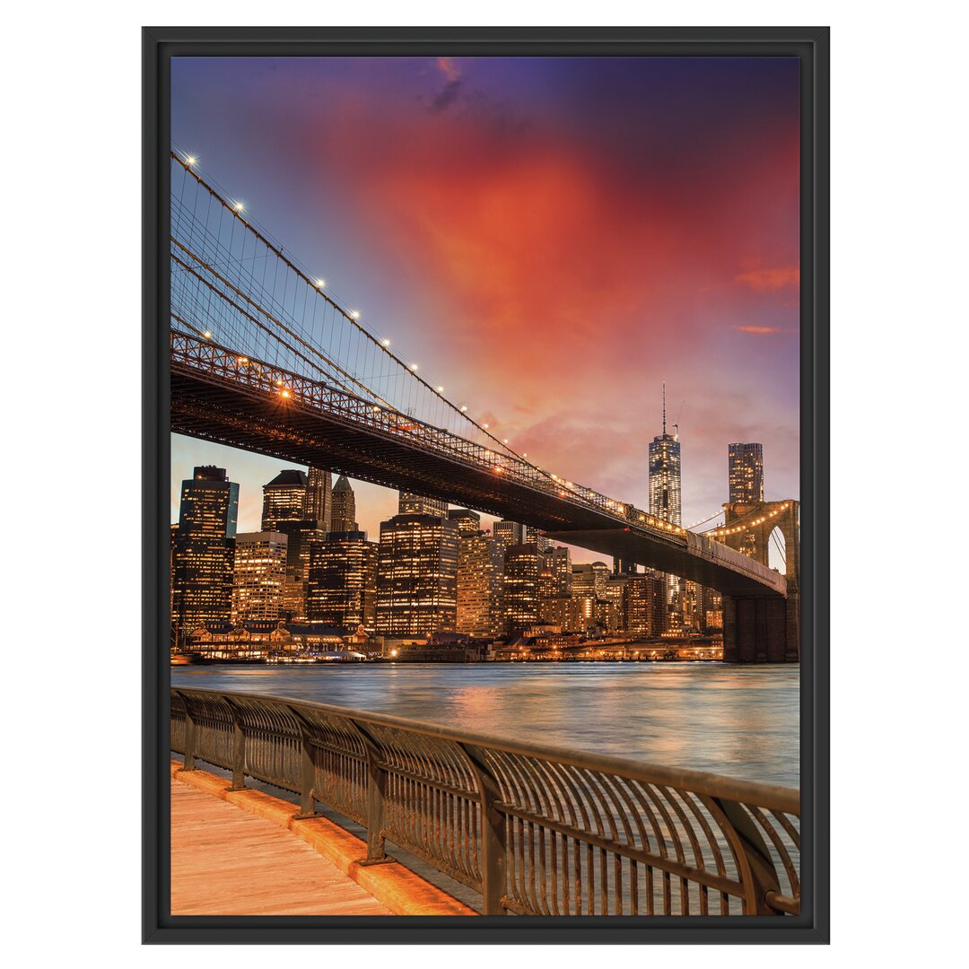 Gerahmtes Wandbild Brooklyn Bridge Park New York