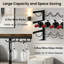 Wine Bottle & Glass Rack Black,Brown