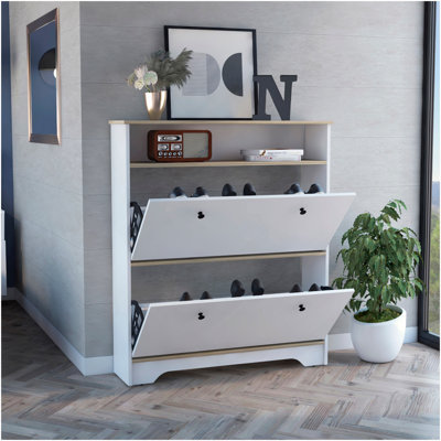 Range-chaussures à 2 tablettes Cranbery